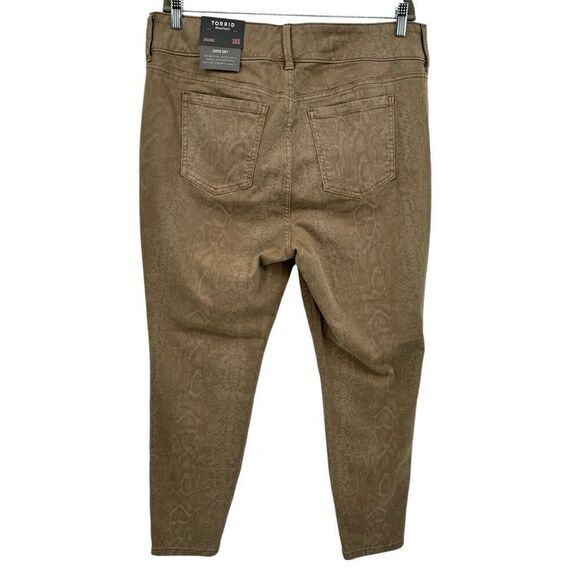 Torrid High Rise Super Soft Jeggings Tan Python Size 18 Short - Picture 5 of 10